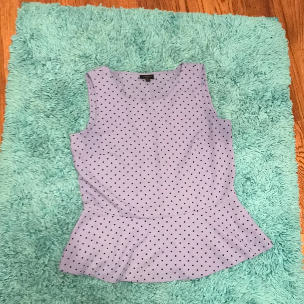 Lavender polka dot top